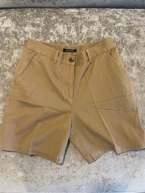 Lauren Ralph Lauren Khaki Cotton Chino Shorts